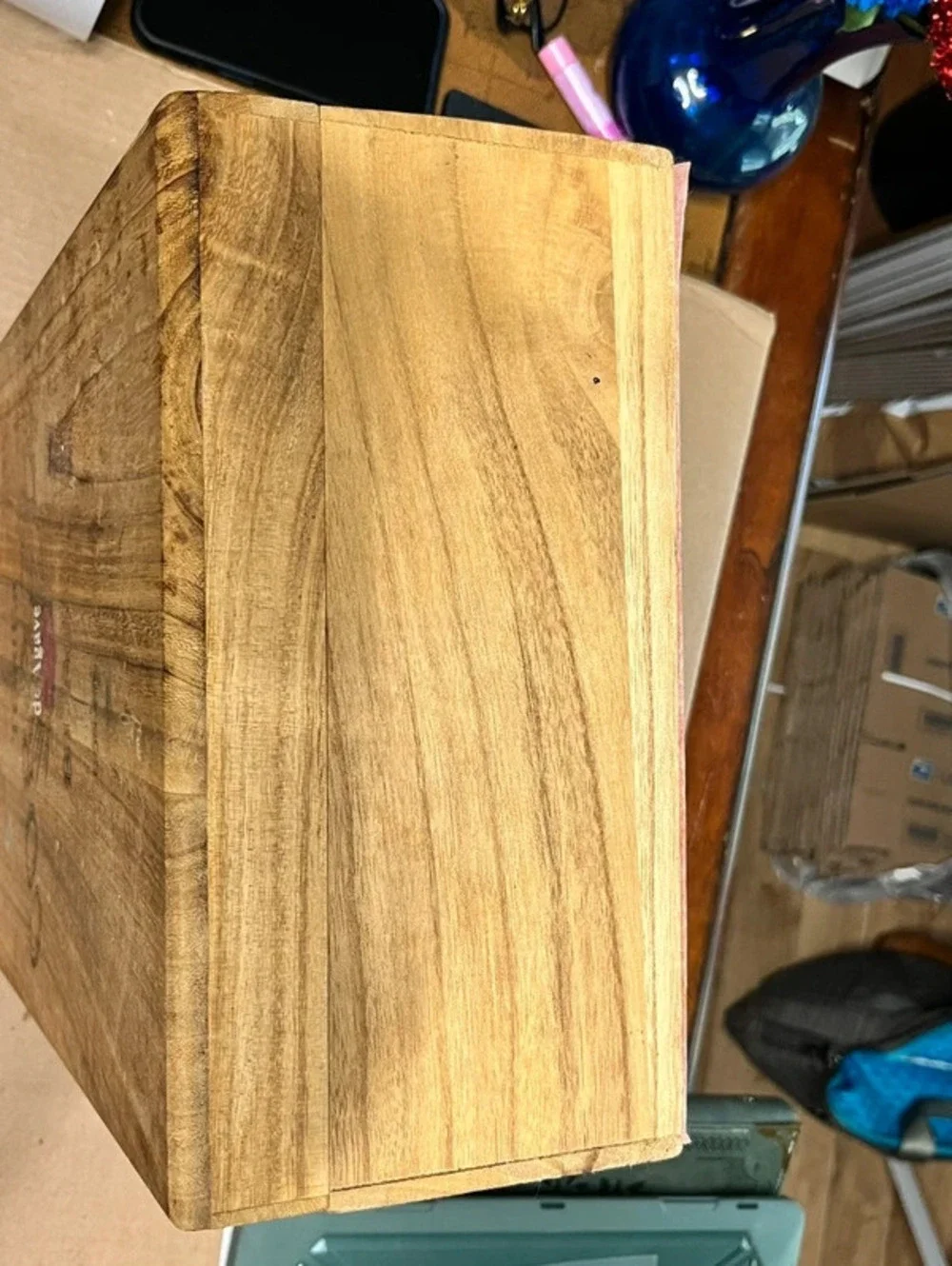 Vintage Tequila Corazón de Agave Blanco Empty Wooden Gift Storage Box